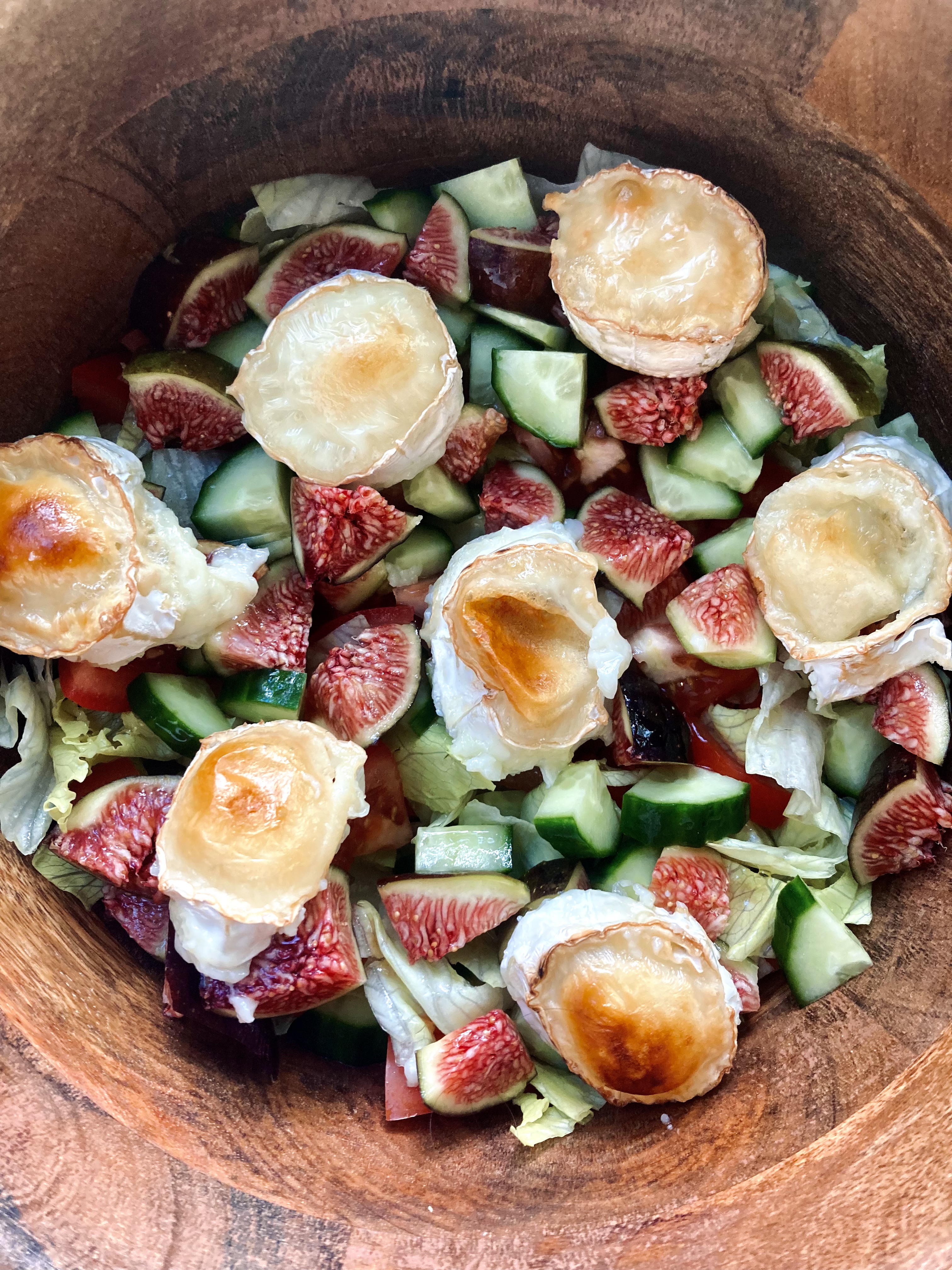 Frisse salade met vijgen en geitenkaas