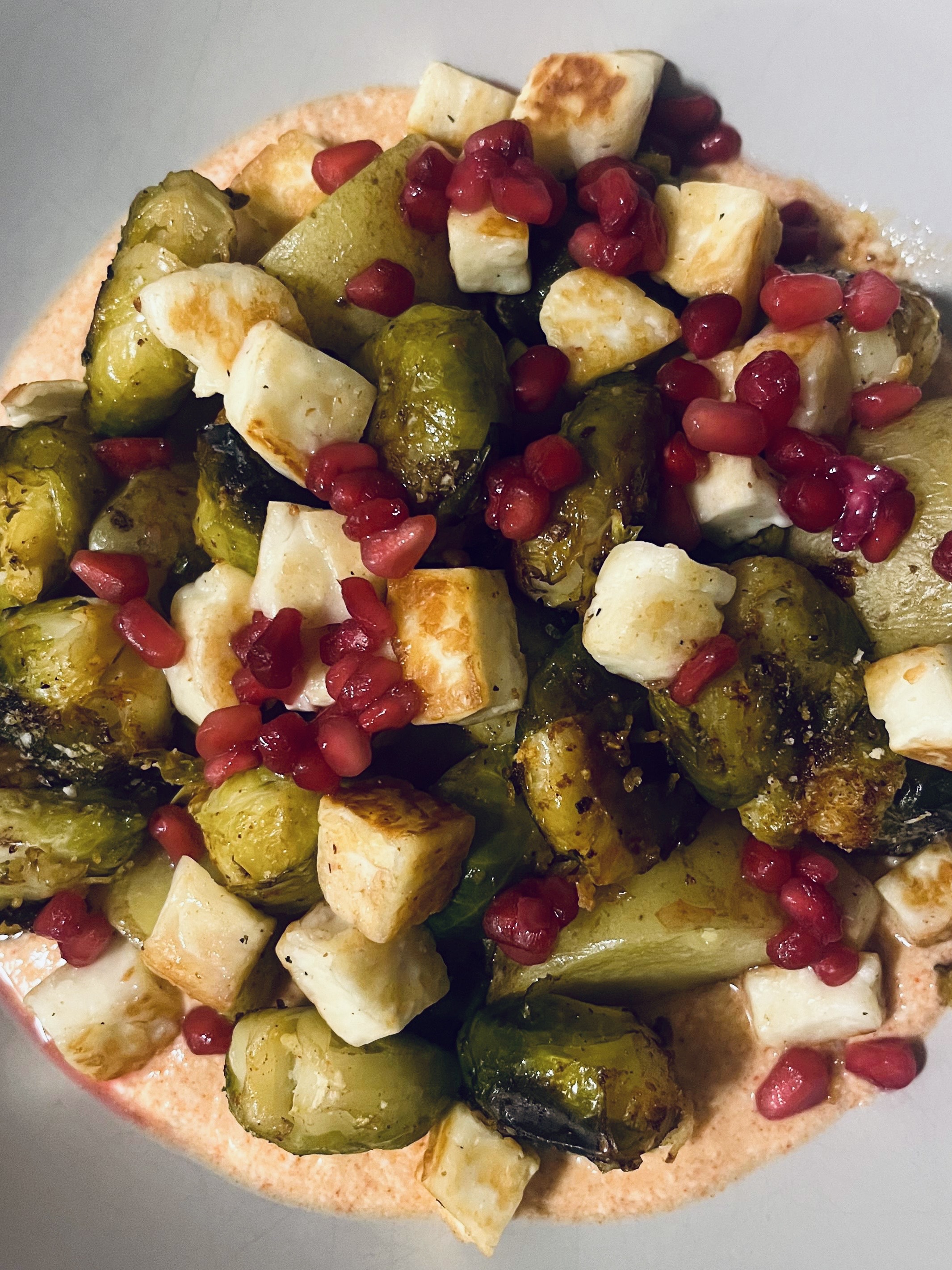 Spruitjes met harissa yoghurt